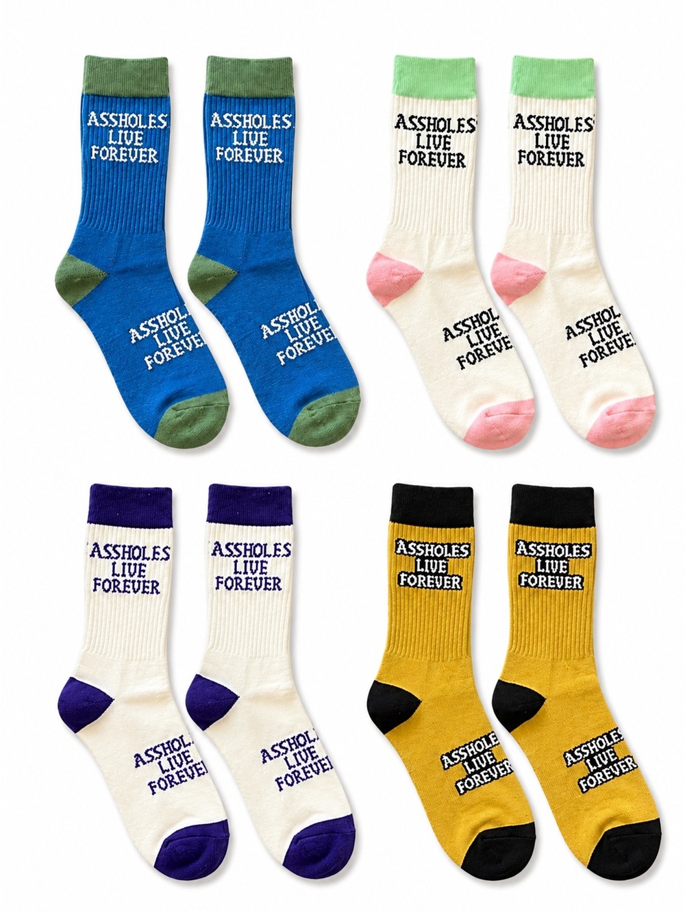 Assholes Live Forever Socks • Pick One
